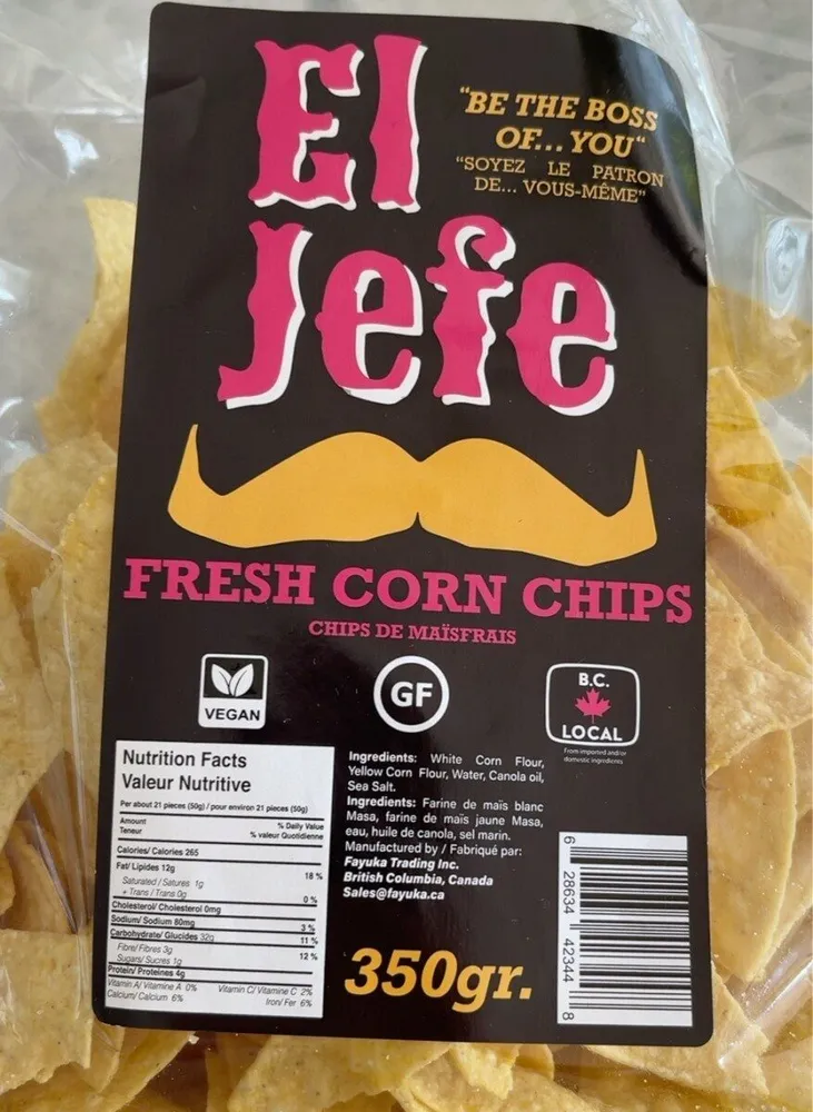 El Jefe fresh corn chips