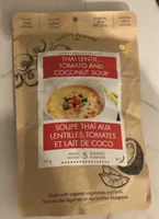 Soupe Thaï aux lentilles, tomates et lait de coco