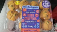 Plant based pumpkin spice mini muffins
