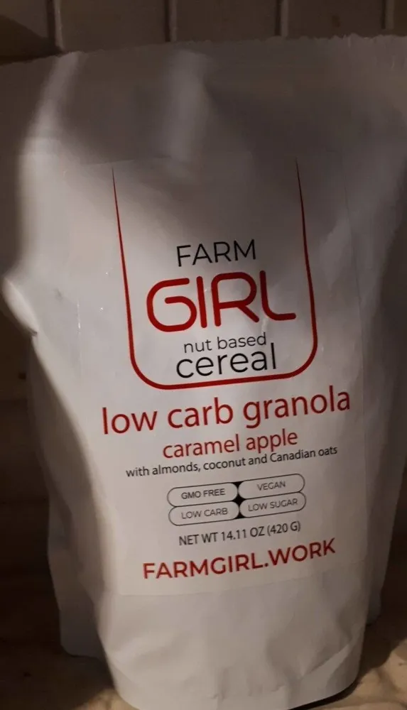 Low carb granola caramel apple