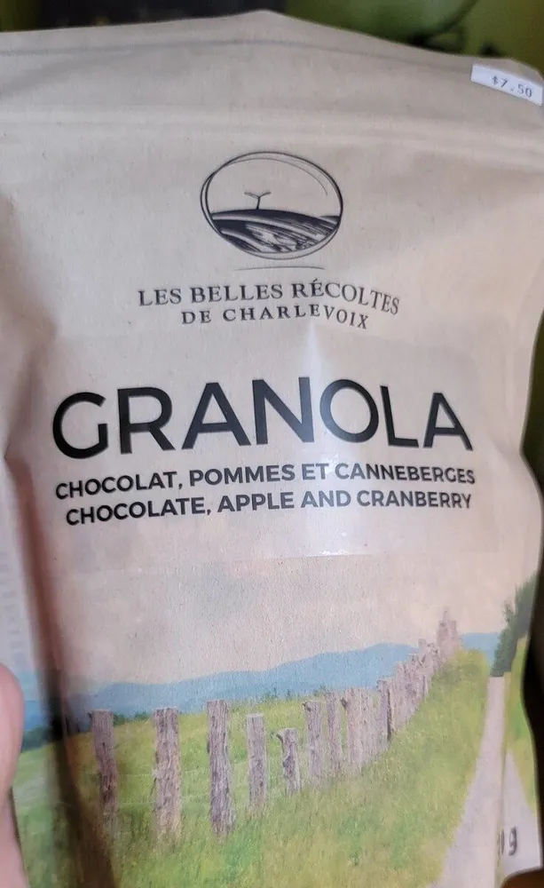 Granola chocolat pommes et canneberges