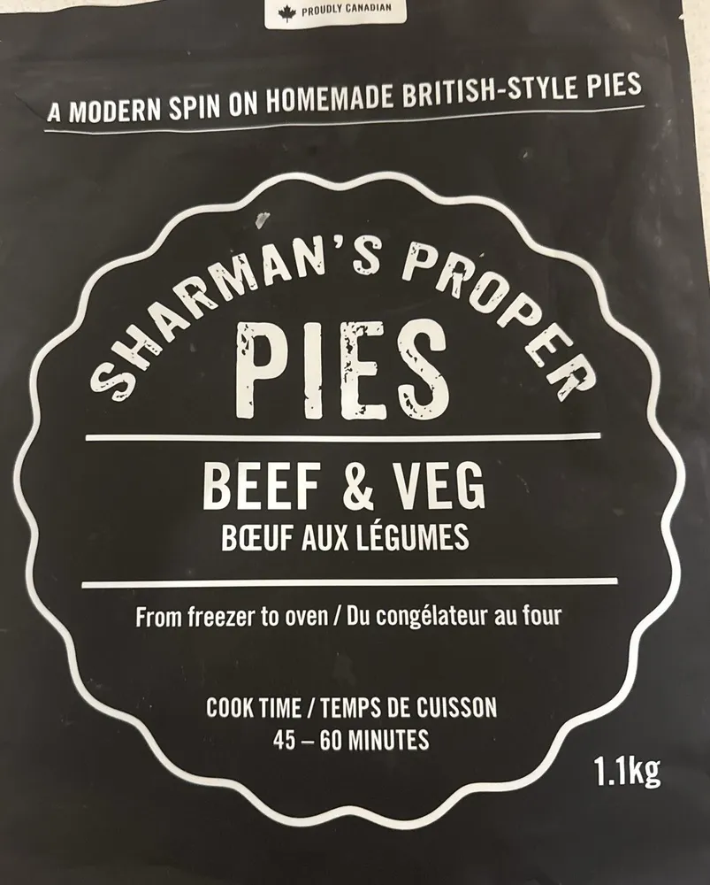 Beef & veg Pie