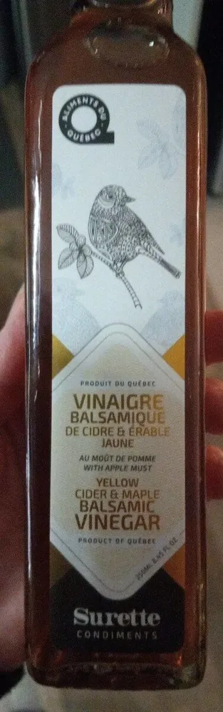 Vinaigre balsamique de cidre et érable jaune