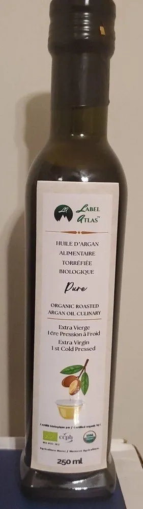 Huile d'argan alimentaire torifiée bio