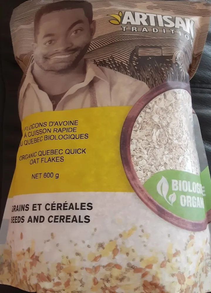 Flocons d'avoine à cuisson rapide du Québec biologiques