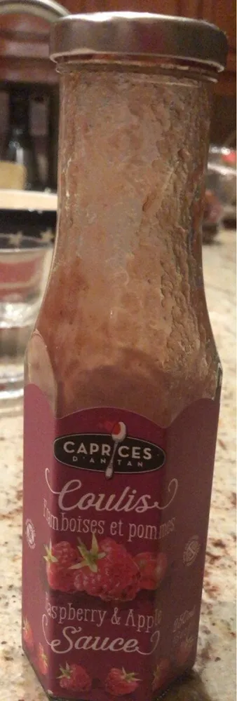 Coulis framboise et pommes