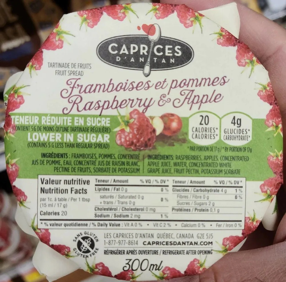 Framboises et pommes