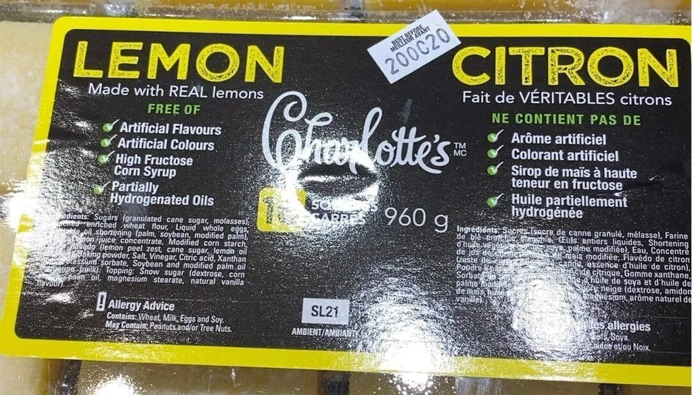Carre de citron