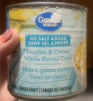 No salt added peaches and cream whole kernel corn