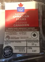 Maple pork breakfast sausage