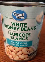 White Kidney Beans, No Salt Added
