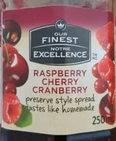 Raspberry Cherry Cranberry preserve style spread tastes like homemade