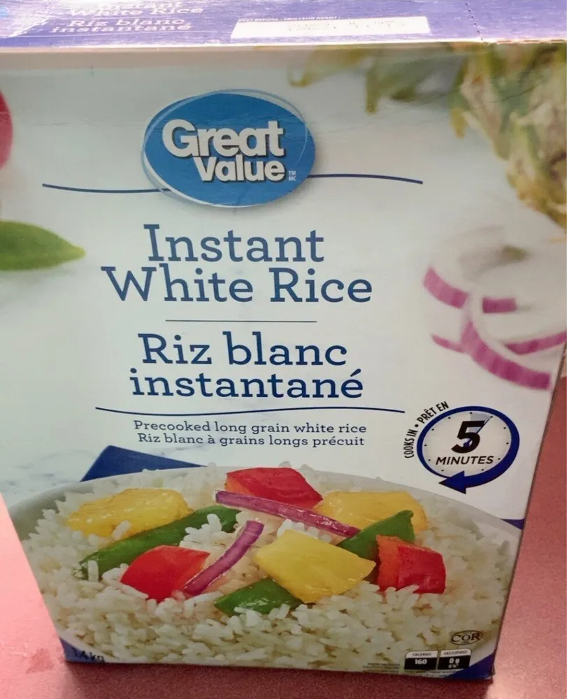 Instant white rice