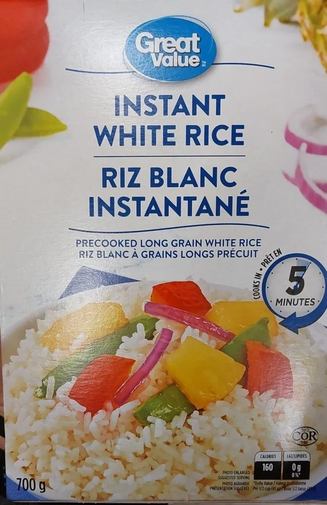 Instant white rice