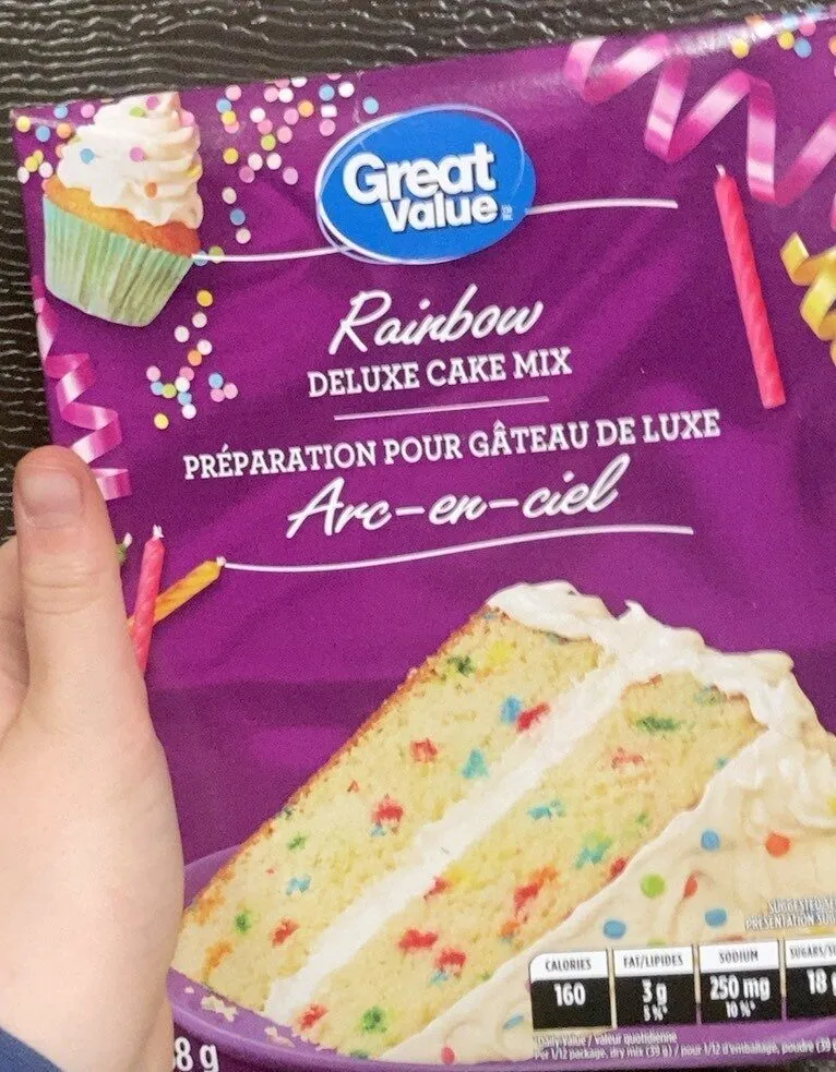 Préparation de gâteaux arc en ciel