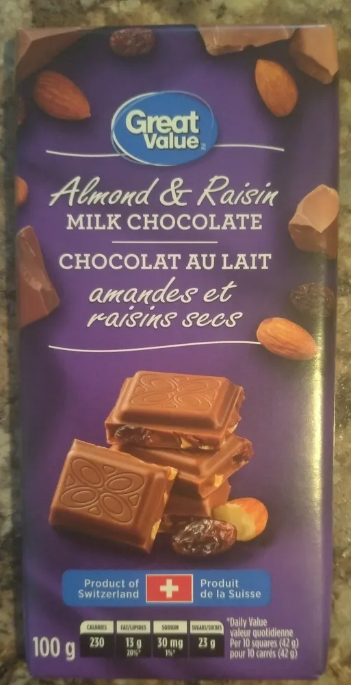 Almond & Raisin Milk Chocolate