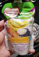 Banana, sweet potato, blueberry and brown rice