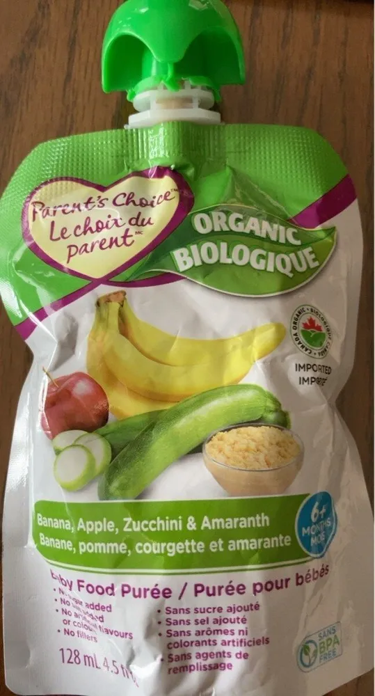 Banana, Apple, Zucchini & Amaranth