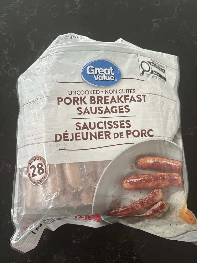 Uncooked Pork Breakfast Sausages