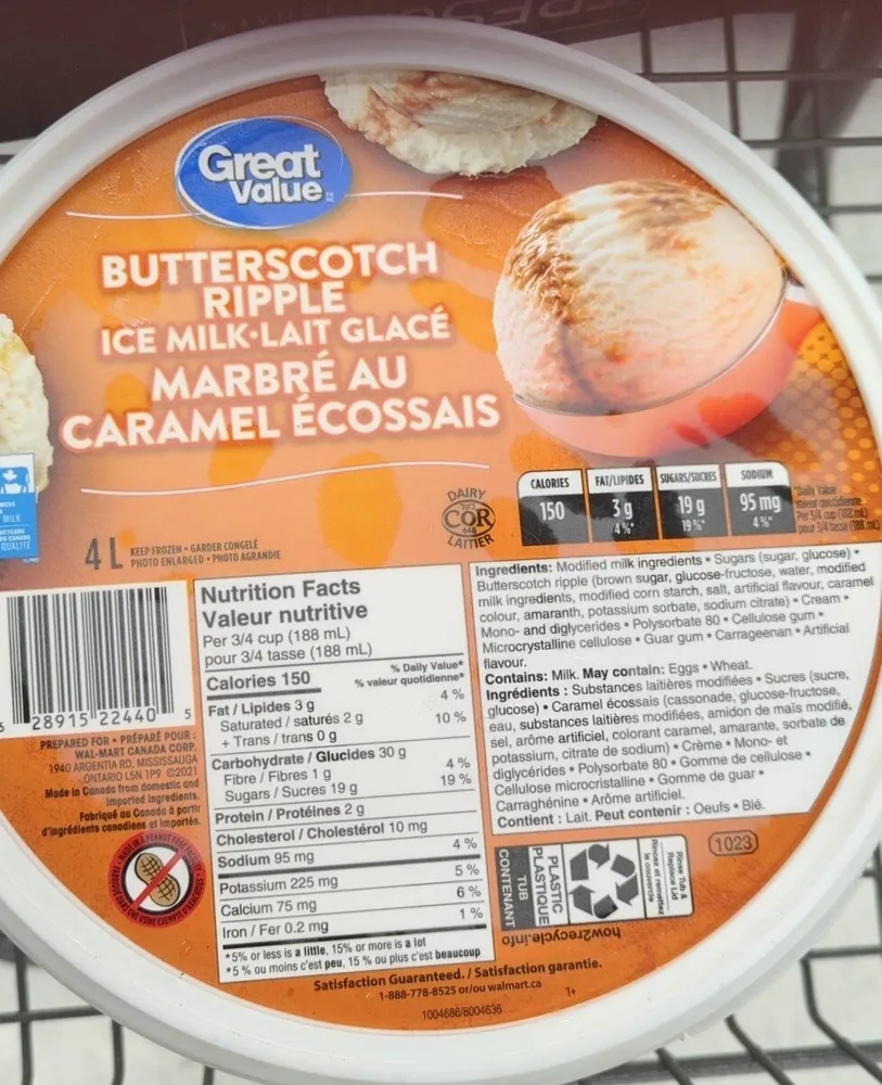 Butterscotch Ripple Ice milk