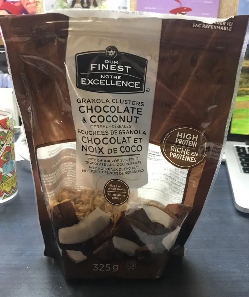 Granola clusters chocolats et coconuts