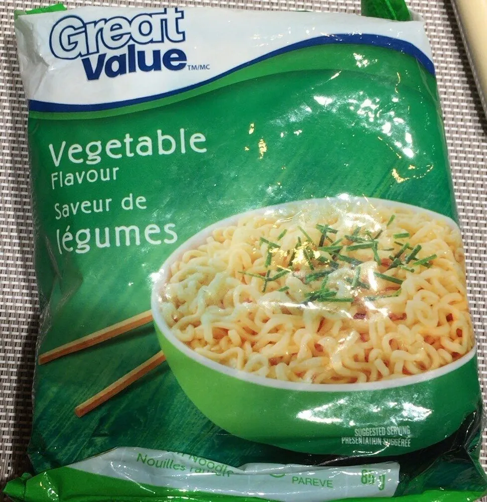 Nouilles ramen instantanées, Légumes