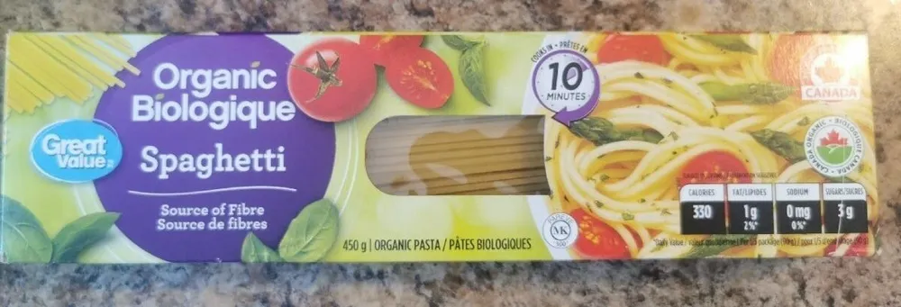 Spaghetti organique biologique