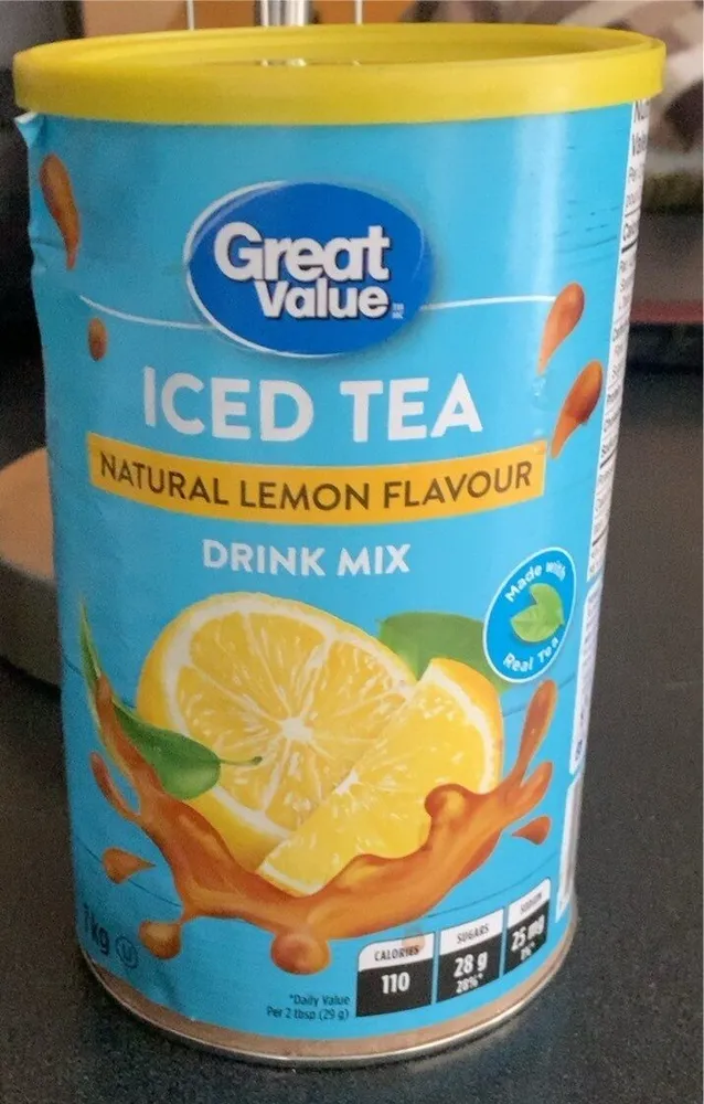 Iced tea drink mix natural lemon flavour