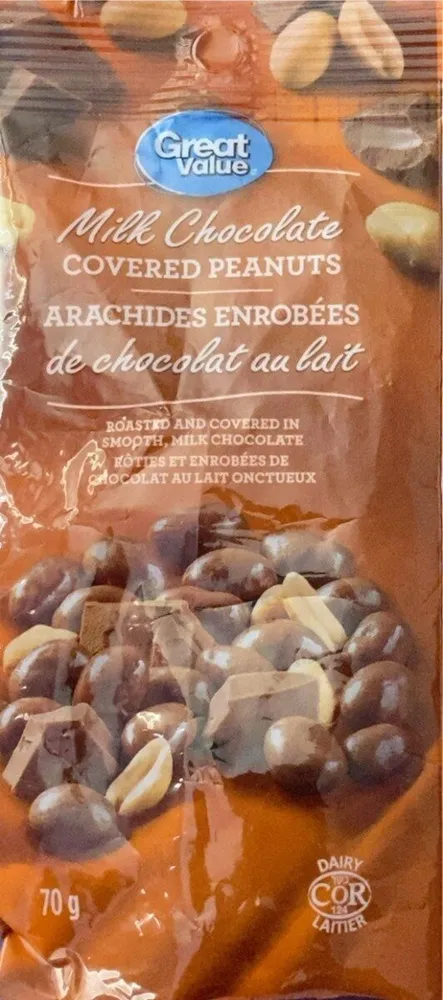 Milk chocolate covered peanuts