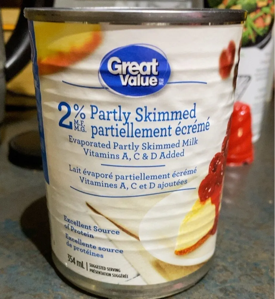 2% Partly skimmed milk