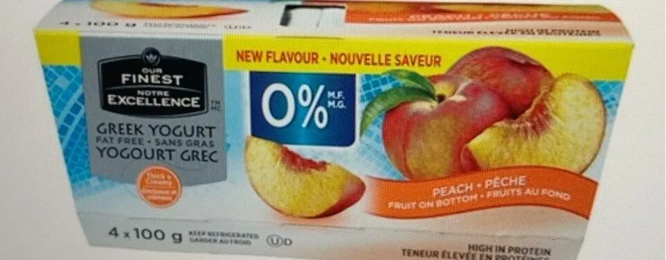 Peach greek yogurt