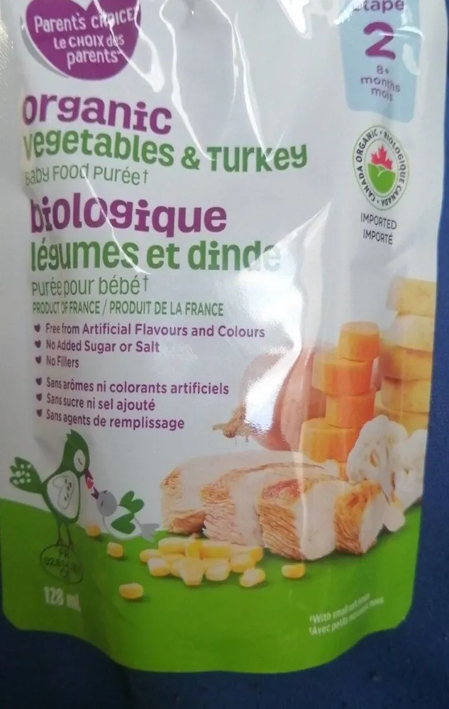 Organic vegetables and turkey