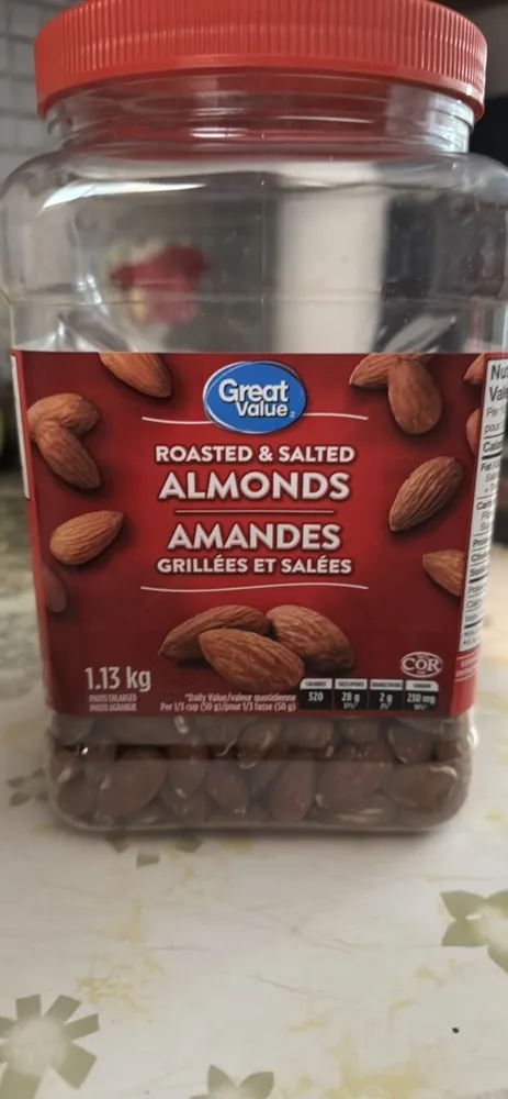 Amandes rôties et salées