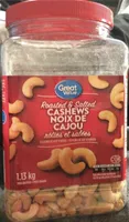 Noix de cajous rôties et salées