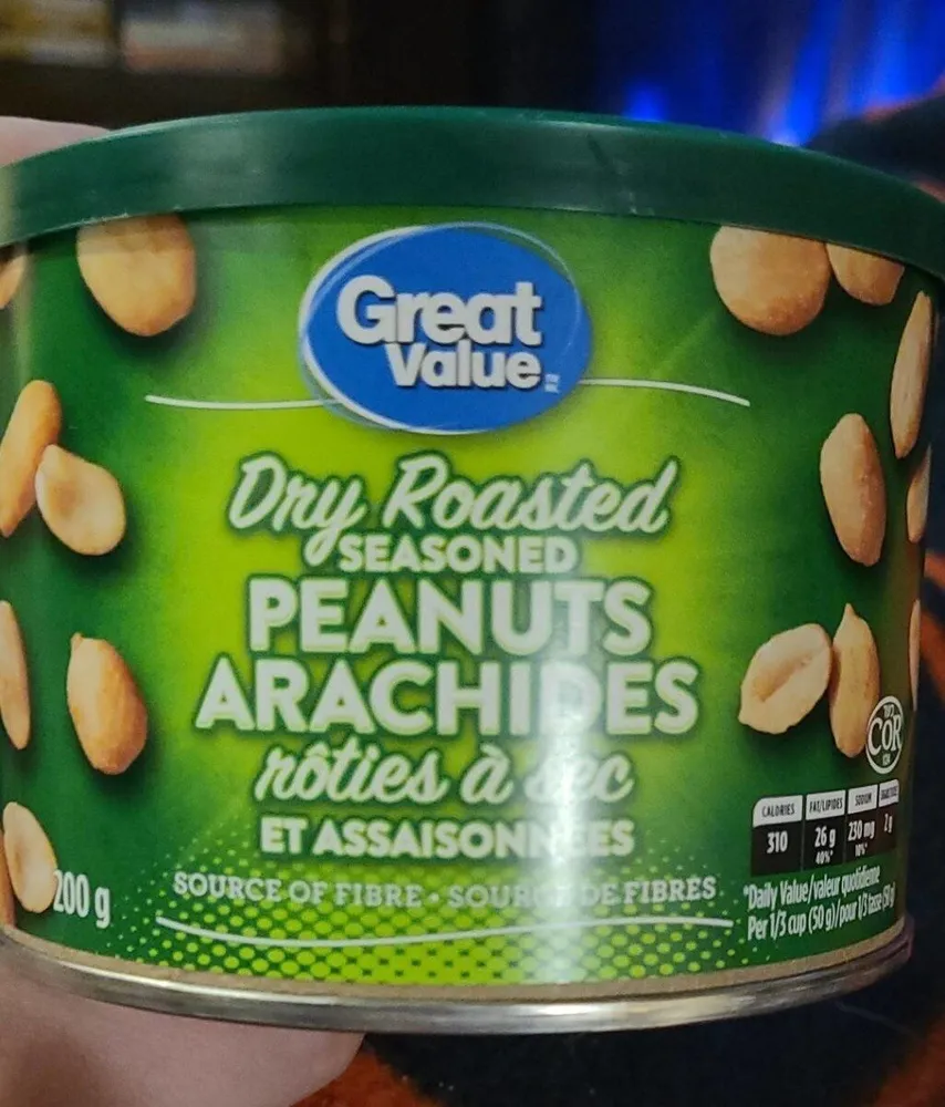 Dry roasted seasoned peanuts