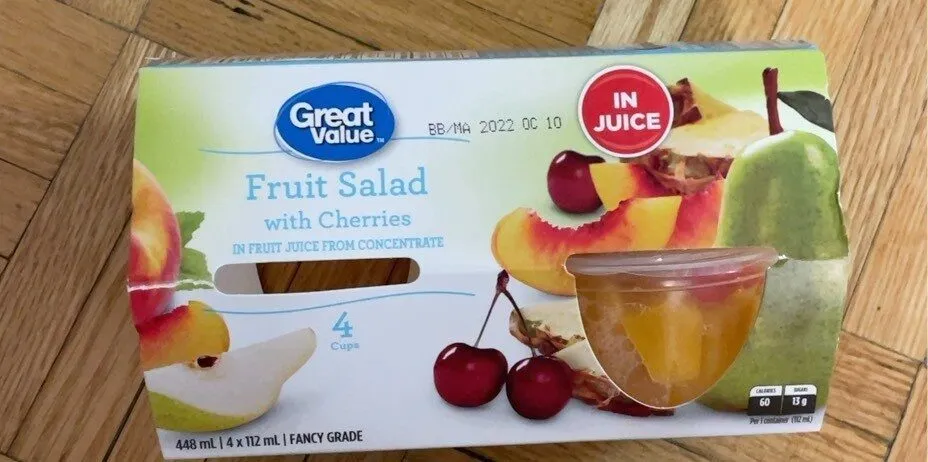 fruit salad with cherries