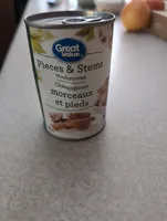 Champignons morceaux et pieds