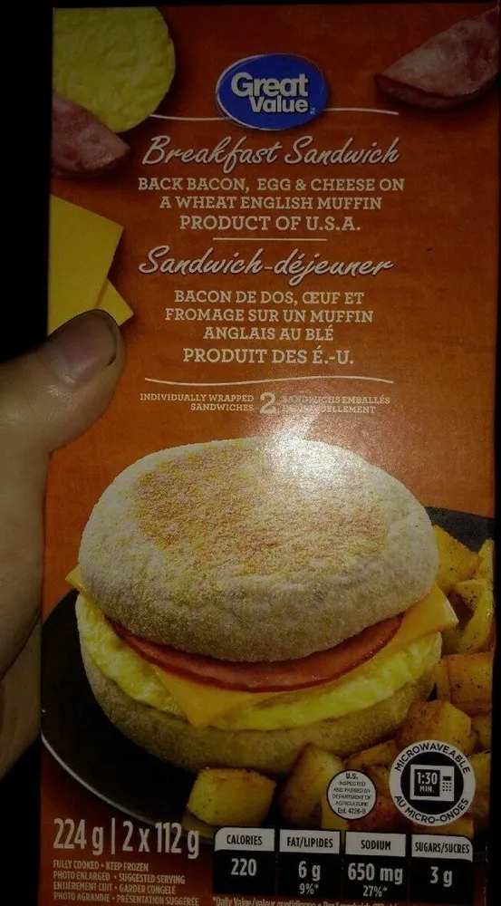 Breakfast sandwich