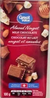 Chocolat au lait nougat et amandes