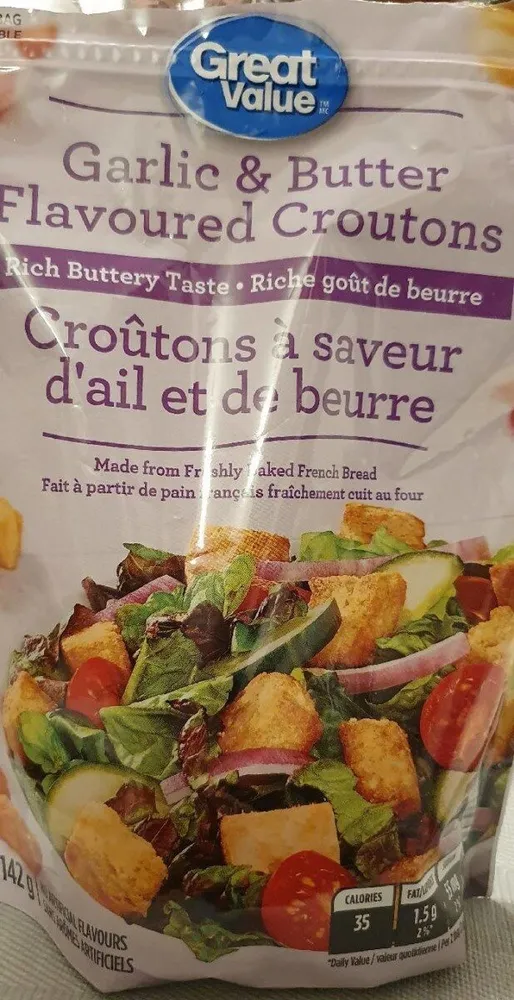 Croûtons à saveur d'ail et de beurre