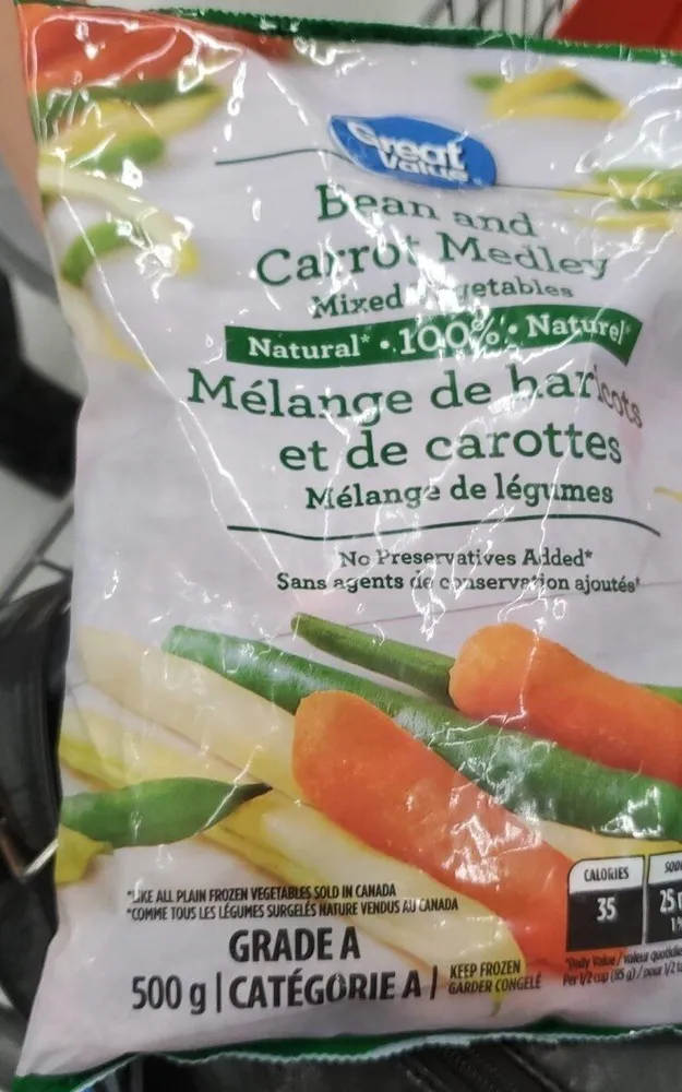 Melange de haricots et de carotte