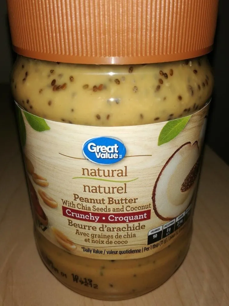 Beurre d'arachide aux graines de chia et noix de coco