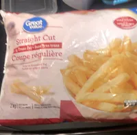 Straight cut frozen fries