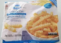 Crinkle cut frozen fried potatoes