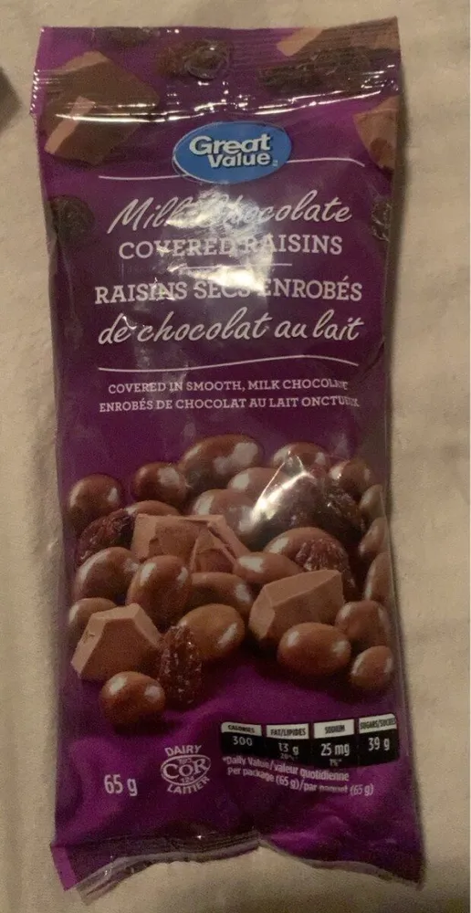 Milk Chocolate Covered Rasins