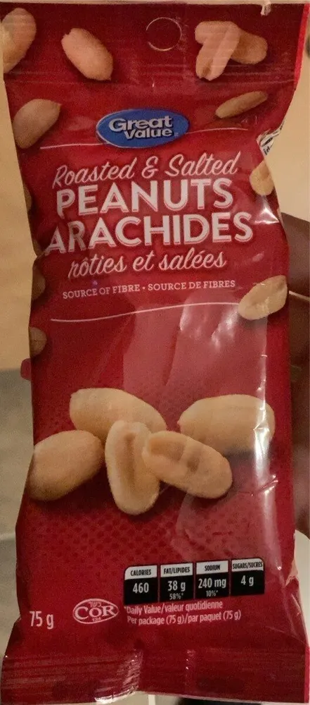 Roasted and salted peanuts