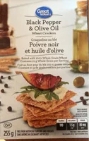 Black Pepper & Olive Oil Wheat Crackers