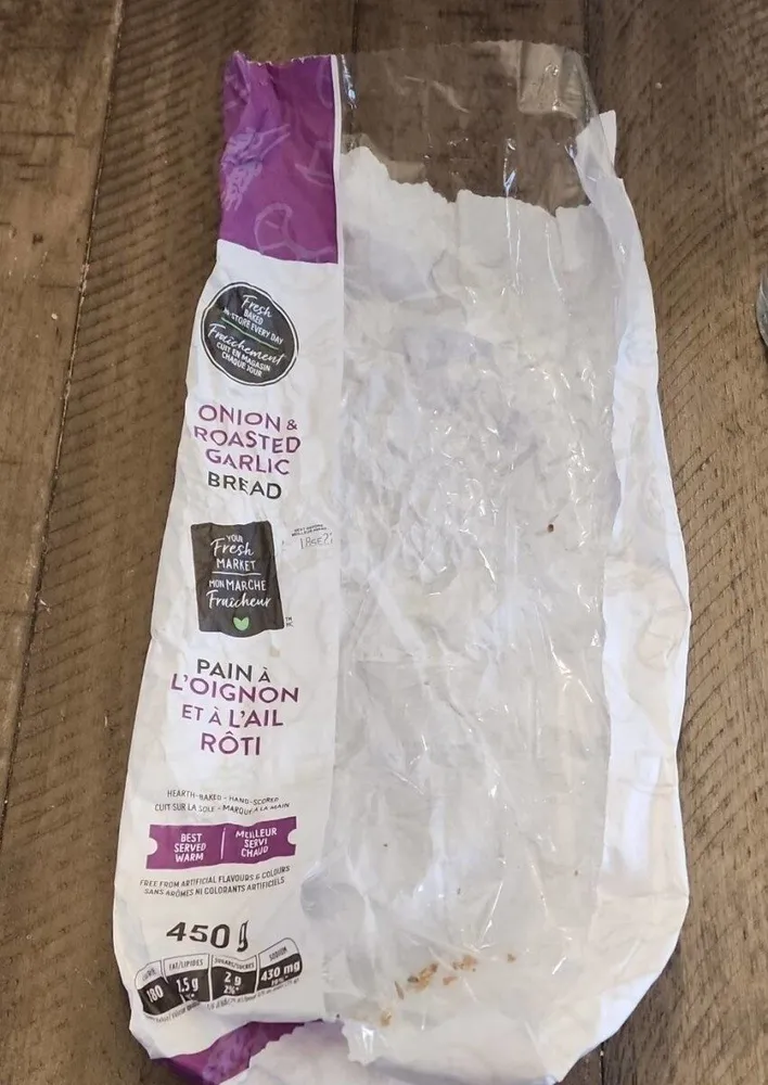 Pain à  l'oignon et à l'ail rôti