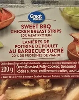 Lanières de poitrine de poulet au barbecue sucré