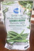Haricots verts entiers extra fins